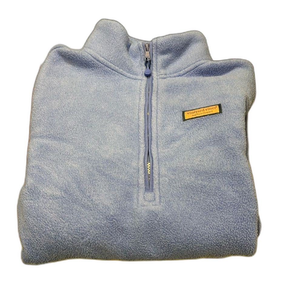 Vineyard VInes Quarter Zip Fleece Pullover Periwinkle Size Small